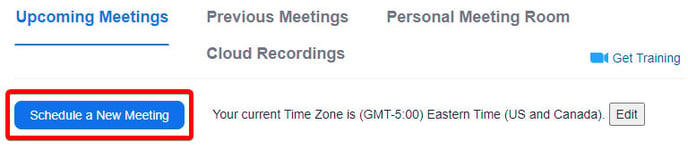 Zoom Page Schedule Button