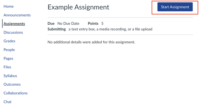 example assignment